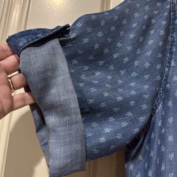 Anthropologie cloth & stone chambray collared dress with pockets - Picture 4 of 6